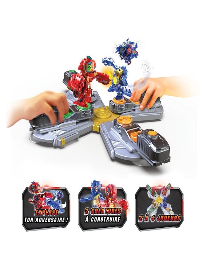 Silverlit YCOO Deluxe Arena Biopod Kombat - 2 Electronic Creatures with Sound and Light Effects to Build 2 Bases - 10 Models to Collect - LR44 Batteries Included - Children's Toy from 5 Years - Image 1